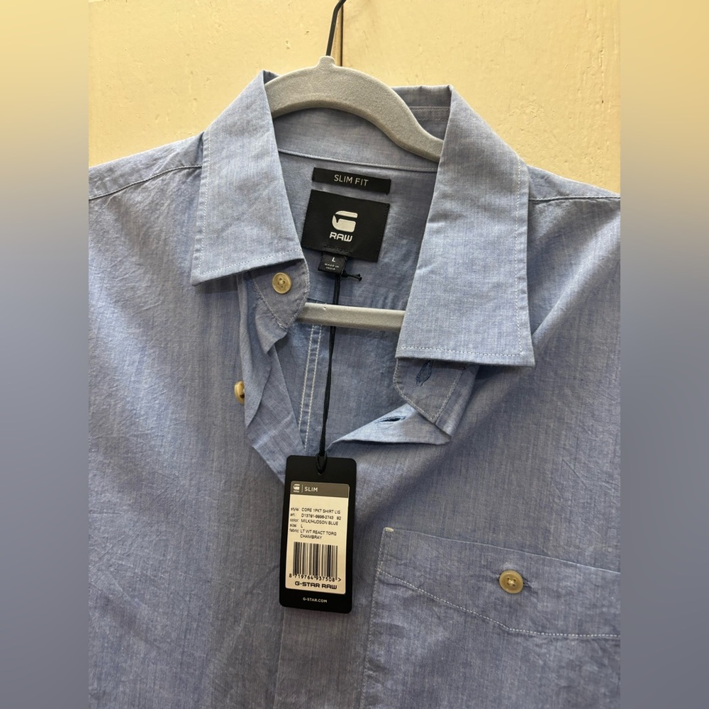 G-Star Light Blue Casual Shirt - Picture 12 of 14
